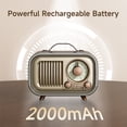thumbnail image 4 of UMUTOO MG007 Vintage Retro Radio, Portable AM/FM/SW Radios with Bluetooth, USB/TF/AUX, 2000mAh Rechargeable Classic Wood Grain Design for Home, Outdoor Use, 4 of 9