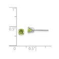 thumbnail image 2 of Boucles d'oreilles Peridot Solitaire 3/5 carat (CTW) en or blanc 14k, 2 of 4