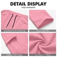 thumbnail image 6 of Sewkxo Womens Cargo Sweatpants High Waist Drawstring Baggy Fleece Lined Sweatpants Straight Casual Athletic Joggers with Pockets,Pink XL, 6 of 7
