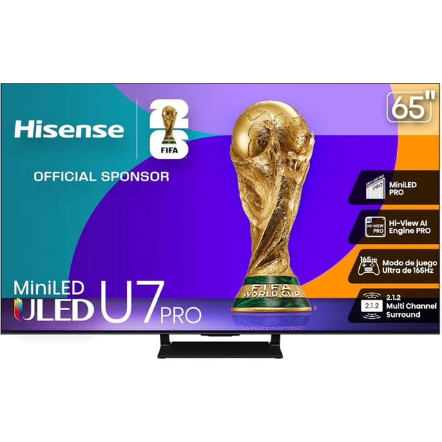 Hisense Pantalla 65 Pulgadas Plana ULED Mini-LED 65U7QG PRO