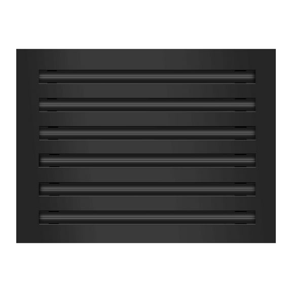 BUILDMART - 16x12 Modern AC Vent Cover - Decorative Black Aluminum Air Vent - Standard Linear Slot Diffuser - Heating and Cooling Register Grille for Ceiling, Walls & Floors - Texas Buildmart