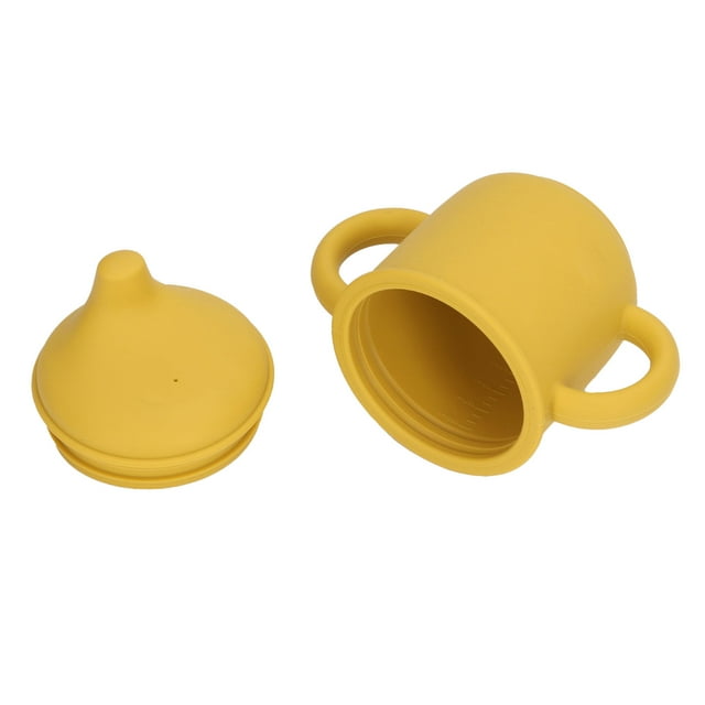 Taza De Entrenamiento De Silicona, Resistente Sin BPA, Apta Para Lavavajillas, Tapa Con Boquilla, Taza De Silicona A Prueba De Derrames, Apta Para Microondas Para El Hogar