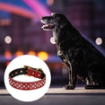 thumbnail image 3 of Collar para perro de cuero acolchado con diamantes de imitación Collar para perro de cristal personalizado de tamaño pequeño y mediano, 3 of 5