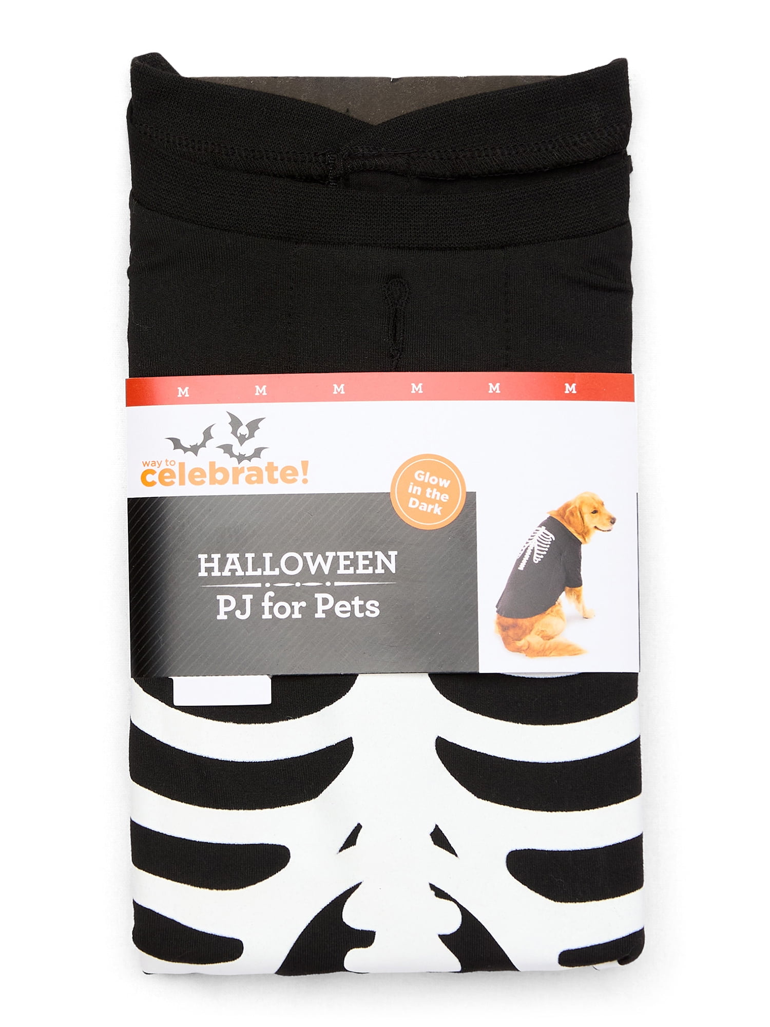 Halloween Pet Family Matching Pajamas Glow in the Dark One-Piece by Way to Celebrate, Sizes XS-2XL