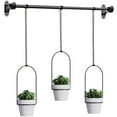 thumbnail image 1 of DEBGFS Triflora Hanging Planter with 3 Pots for Window Wall Hanging Plant Hanger Herb Garden Indoor Adjustable Plant Hanger Home Decor Hanging Plant Flower Pot Holder for Kitchen Balcony,black, 1 of 11