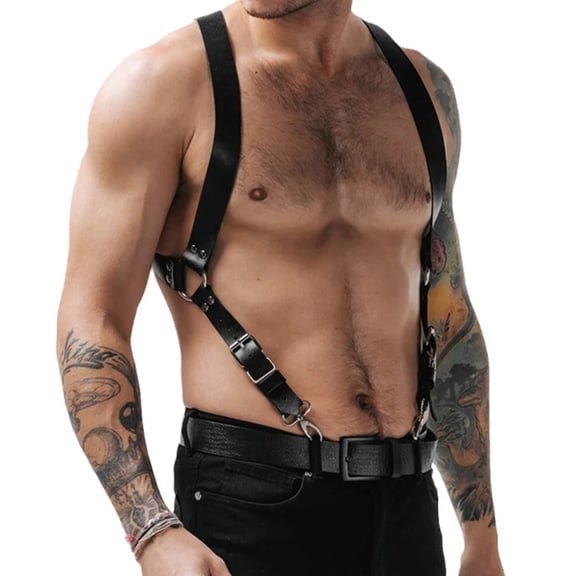 Suspender Mens for Trousers with 2 Strong Clips X Shape Heavy Duty Suspenders Adjustable for Overalls Jeans