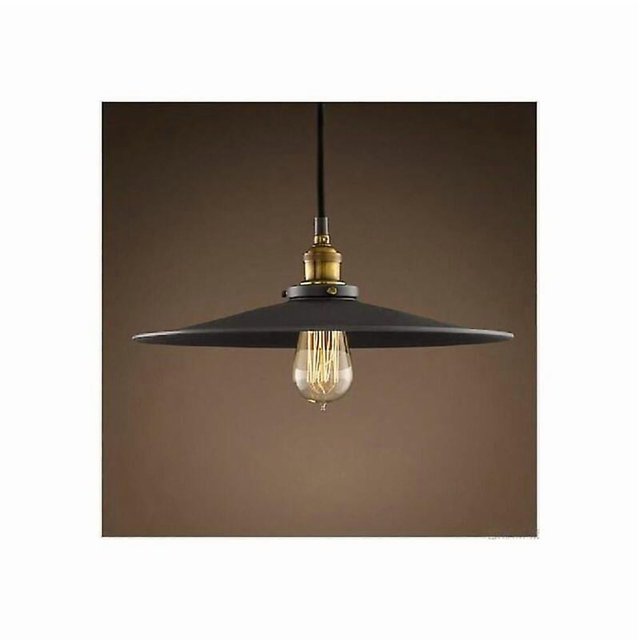 36cm E27 Industrial Pendant Lamp Retro Chandelier Black Shade Ceiling Lamp Fixture for Living Room Kitchen Bar 1PCS