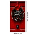 thumbnail image 3 of Cheapark Christmas Door Wreath Banner - Festive Party Door Hanging Cover, Vibrant Design for Entryway Home Holiday Decor Accents, 3 of 7