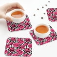 thumbnail image 3 of KLL Drink Coasters Set Square of 4,PU Leather Absorbent Coasters Set Decorative Coffee Cup Coasters Housewarming Gift for Home Decor-Halloween Pumpkins, 3 of 5