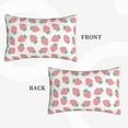 thumbnail image 2 of Picia Strawberry Pattern Plush Pillow Case – Soft and Cozy Cushion Cover, Hypoallergenic Throw Pillow Case for Home Decor-20"x30", 2 of 6