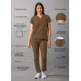 thumbnail image 3 of Adar Addition Go-Basic Scrub Set For Women - Slim V-Neck Scrub Top & Skinny Cargo Scrub Pants - A9200 - Mocha Quartz - M, 3 of 7