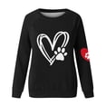 thumbnail image 3 of Lightweight Sweatshirts for Women Cute Graphic Print Long Sleeve Crew Neck Casual Loose Pullover Tops Workout Gym Shirt(Black,XL), 3 of 4