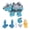 Blue, variant on BIMZUC Dinosaur Spraying Toy Sound Light Interactive Electric Walking Dinosaur Toy Green 10.24 inches / 26 cm