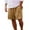 Khaki, variant on Elainilye Fashion Shorts for Men Casual Plain Print Linen Shorts with Pocket Elastic Waist Half Shorts Pants Sport Pants,Green