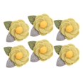thumbnail image 1 of 6 piezas te fieltro flor aplique insignia DIY 2.56 "costura Verde Zulema flores de fieltro, 1 of 8