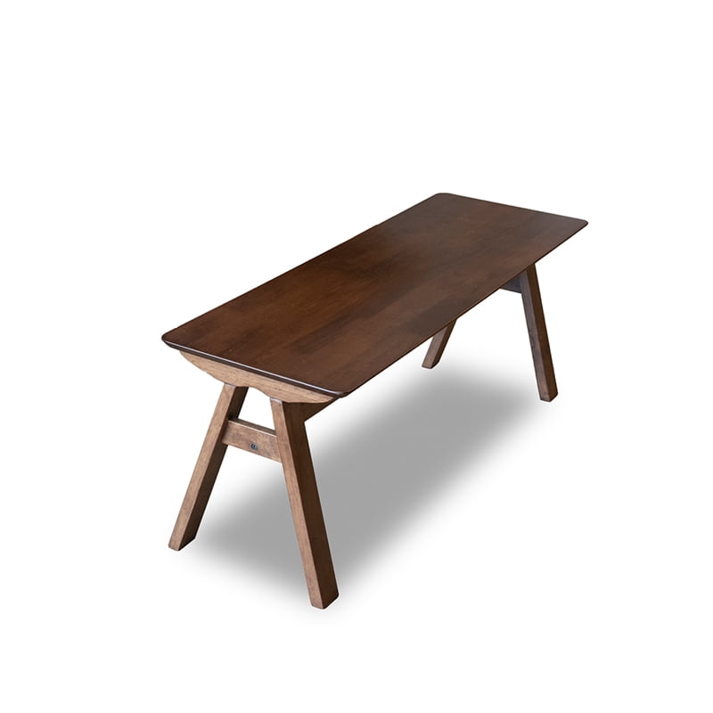 Mid Century Modern Stella Brown Walnut Wood Dining Bench Walmart Com Walmart Com