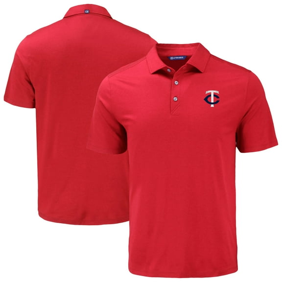 Men's Cutter & Buck Red Minnesota Twins Coastline Epic Comfort Eco Recycled Polo