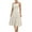 White, variant on EINCcm Summer Dresses for Women Spaghetti Strap Open Back A-Line Midi Skirt Elegant Tiered Swing Vacation Dress