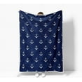 thumbnail image 2 of Nautical Anchor Stuff Gifts Blanket for Men Teens Boys Kids Women, Navy Blue Soft Beach Coastal Boat Beachy Ideas Theme Unique Birthday Fleece Flannel Bedding Bed Couch Throw Blankets 50"X60", 2 of 5