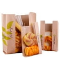 thumbnail image 3 of Coofit Bakery Bag Creative Multipurpose Kraft Food Bag Cookie Bag Bread Bag with Window, 3 of 10