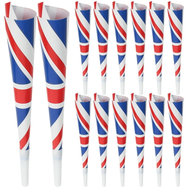 KAKOWELY 16 piezas de trompeta de fútbol, juguete de bocina de fútbol, juguete para hacer ruido, bocina de animación, accesorio para fiesta