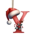thumbnail image 2 of Home Decor 26 Christmas Letter Decorations A To Z (without H And V) Hanging Christmas Tree Pendant Alphabet Letters Named Alphabet Decorations Christmas Tree Decorations, 2 of 4