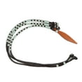 Horse Western Braided Brown Leather Rawhide Romel Romal Reins Popper