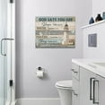 thumbnail image 2 of Rustic Lighthouse Wall Art Christian God Says You Are Bible Verse Pictures Wall Decor Canvas Prints Framed Barn Butterfly Painting Artwork for Bathroom Kitchen Living Room Office Church 16"x12", 2 of 6