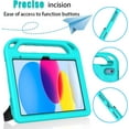 thumbnail image 5 of AVAWO Kids Case for New iPad (A16) 11th Generation 11 Inch 2025 & iPad 10th Generation 10.9" 2022 Cover with Built-in Screen Protector, Cyan, 5 of 8