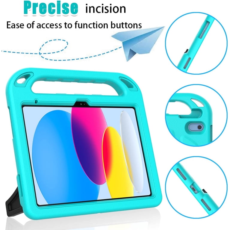 Housse tablette tactile,Étui avec porte-crayon en silicone pour iPad