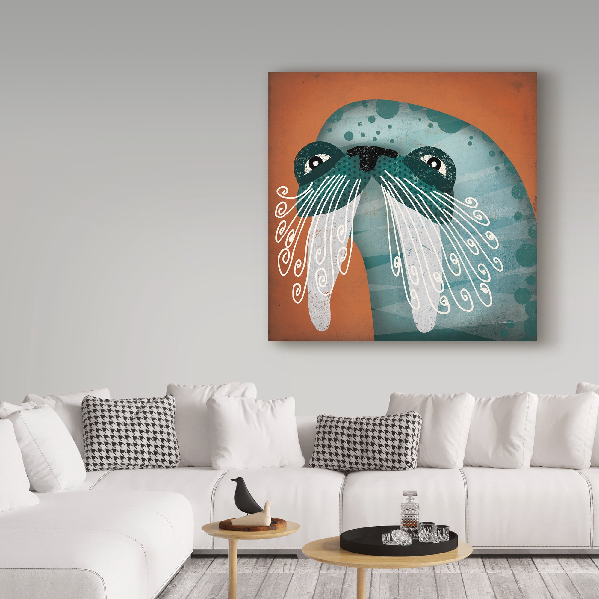 Trademark Fine Art 'Walrus Wow' Canvas Art by Ryan Fowler