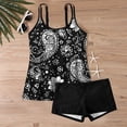 thumbnail image 4 of Frostluinai Women's Boho Tankini Swimsuit Vintage Graphic Print Two Piece Bathing Suit with Boyshorts Adjustable Strap Beach Swimwear Gifts, 4 of 6