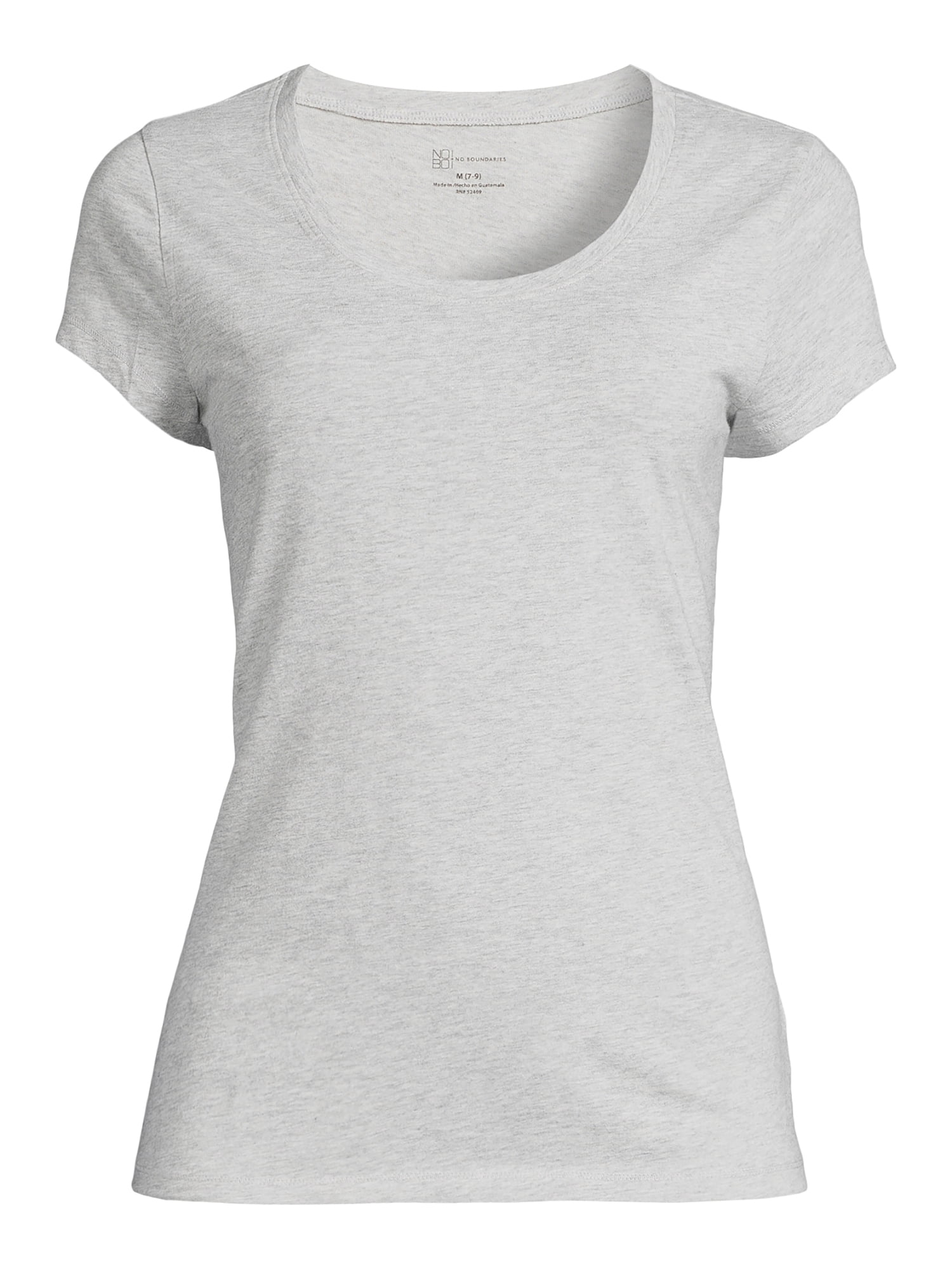 No Boundaries Scoop Neck Tee with Short Sleeves, 1 or 3-Pack, Women’s