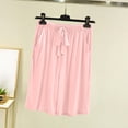 thumbnail image 5 of ylioge Womens 2 Piece Short Pajama Sets with Pockets Casual Lightweight Cap Sleeve Tops Wide Leg Shorts Soft-Modal Loungewear Homewear Pajamas Outfits, 5 of 7