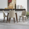thumbnail image 4 of Palm Modern Solid Wood Walnut Dining Room&Kitchen 5 Piece Furniture Set, 4 of 7