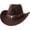 Coffee, variant on Western Hats Boys Girls Cowboy Felt Hat Jazz Fedora Cowgirl Hats with Belt Buckle
