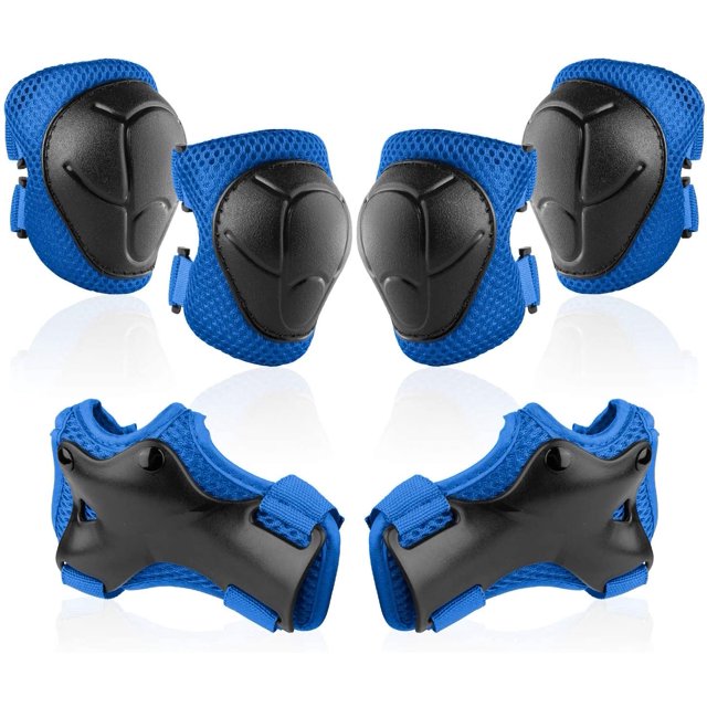Kids Protective Gear,Knee Pad Elbow Pads Guards 3 in 1 Set for Roller Skates Cycling BMX Bike Skateboard Inline Skatings Scooter Riding Sports