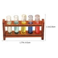 Miangastore Dollhouse Miniature Test Tubes with Rack for Science