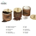 thumbnail image 4 of Dudki Mango Wood Canister Sets Airtight with Lids Storage Container for Coffee Tea Sugar Kitchen Counter Top, Set of 3, 4 of 6