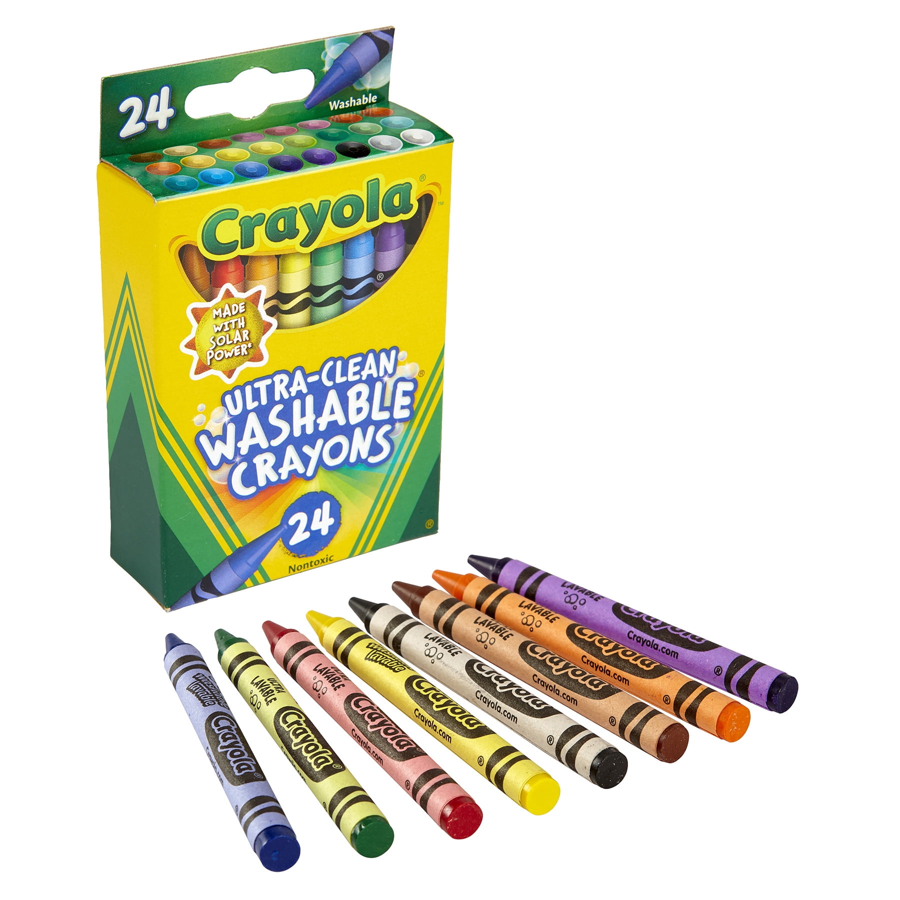 Crayola Ultra-Clean Washable Crayons, 24 Per Pack, 6 Packs