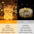 thumbnail image 2 of Guirnaldas de luces solares para exteriores, luces solares centelleantes de alambre de cobre para jardín, árbol, patio, fiesta, decoración de Navidad, 2 of 5