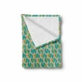 thumbnail image 2 of Colorful Soft Flannel Fleece Throw Blanket, Geometric Botany Pattern of Vintage Abstract Floral Ornament with Grunge Effect, Cozy Plush for Indoor and Outdoor Use, 50" x 70", Multicolor, by Ambesonne, 2 of 6