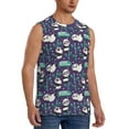 thumbnail image 2 of Uemuo Bamboo Panda Pattern Men's Sleeveless T-Shirt,Muscle Athletic Tank Top, Moisture-wicking Quick-dry Breathable Classic Tee Top for Gym Run Outdoor Sports-Large, 2 of 8