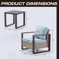 thumbnail image 4 of Meetleisure 3 Pieces Outdoor Patio Bistro Set with Removable Cushions, Sky Blue, 4 of 8