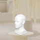 thumbnail image 3 of Cabeza de maniquí masculino, modelo de exhibición de pelucas, soporte de exhibición de pelucas, cabeza de maniquí para gafas Blanco, 3 of 8