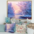 thumbnail image 2 of Designart 'The River Original With Winter Landscape' Lake House Framed Canvas Wall Art Print, 2 of 5