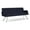 Open House Navy, variant on Willow Lounge Lobby Reception Waiting Room Sofa / Silver Steel / Navy Blue