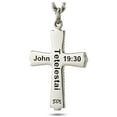 thumbnail image 2 of Women's Stainless Steel Reflection Cross Necklace-John 19:30 by Shields of Strength, 2 of 4