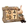 thumbnail image 5 of Wooden Block Daily Calendar, Bunny Month Date Display, DIY Desk Calendar Blocks for Restaurant Living Room Tabletop Hotel Ornament Bunny Men, 5 of 8
