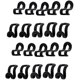 thumbnail image 1 of Ganchos en cascada para perchas de terciopelo, miniperchas, paquete de 20, conector de percha con superficie de terciopelo, antideslizantes, ahorran espacio, color negro, 1 of 5
